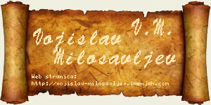 Vojislav Milosavljev vizit kartica